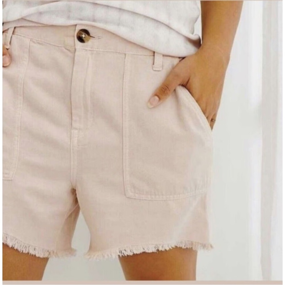 Aerie Linen Blend High Waisted Shorts | M